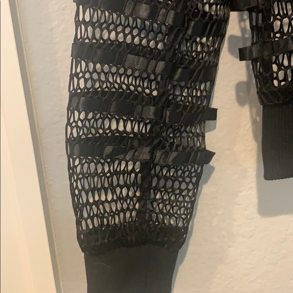 Mesh Bomber Jacket, Ribbon detailing - Picture 5 of 5